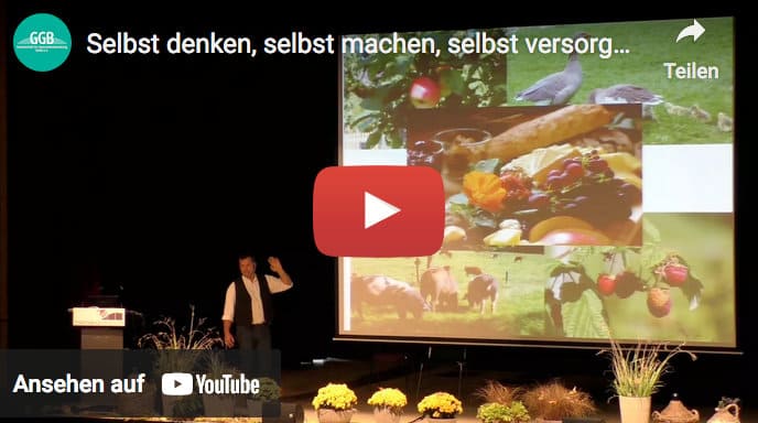 Selbst denken, selbst machen, selbst versorgen. Vortrag von Biobauer Markus Bogner